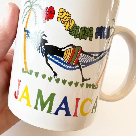 Jamaica Souvenir Coffee Mug No Problem Mon Rasta Vacay‎ Beach Travel - Picture 3 of 7